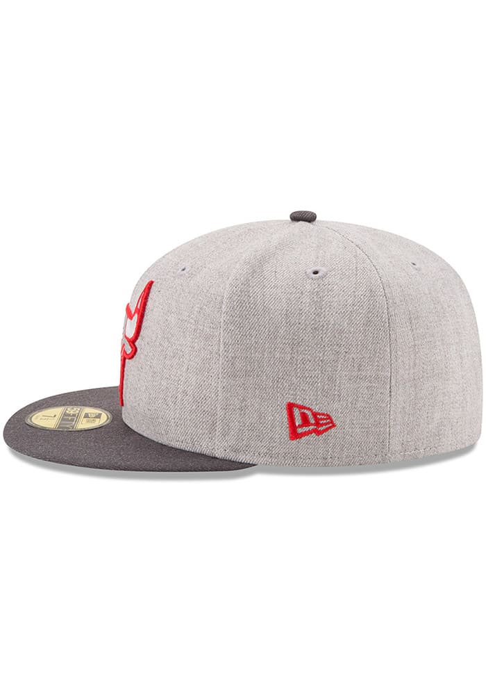 New Era Chicago Bulls Heather Grey Action 59FIFTY Fitted Hat