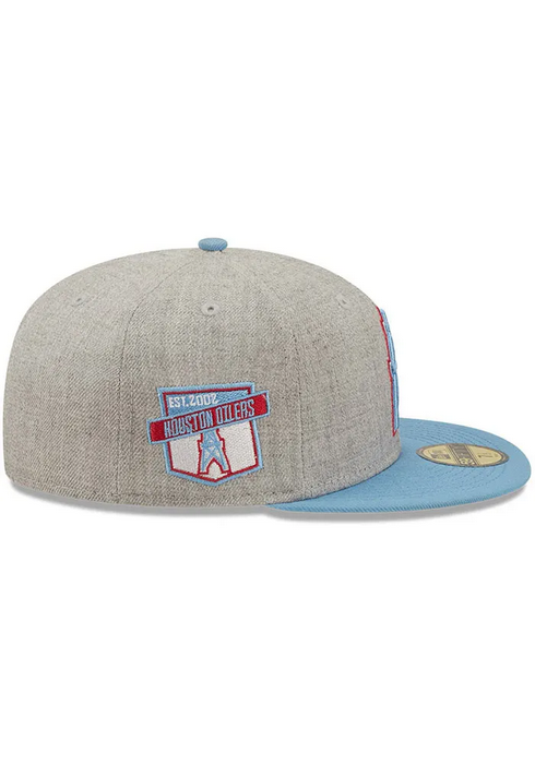 New Era Houston Oilers Heather Grey 59FIFTY Fitted Hat