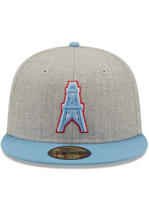 New Era Houston Oilers Heather Grey 59FIFTY Fitted Hat