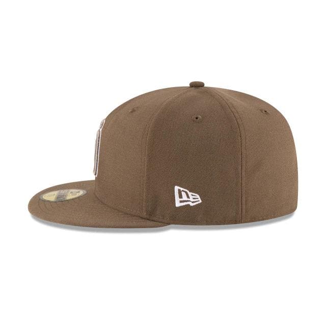 New Era San Diego Padres Brown Authentic Fitted Hat w/ Air Jordan 4 Taupe Haze Matching Sneakers