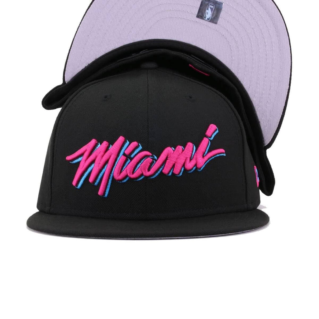 New Era Miami Heat Purple City 59Fifty Fitted Hat