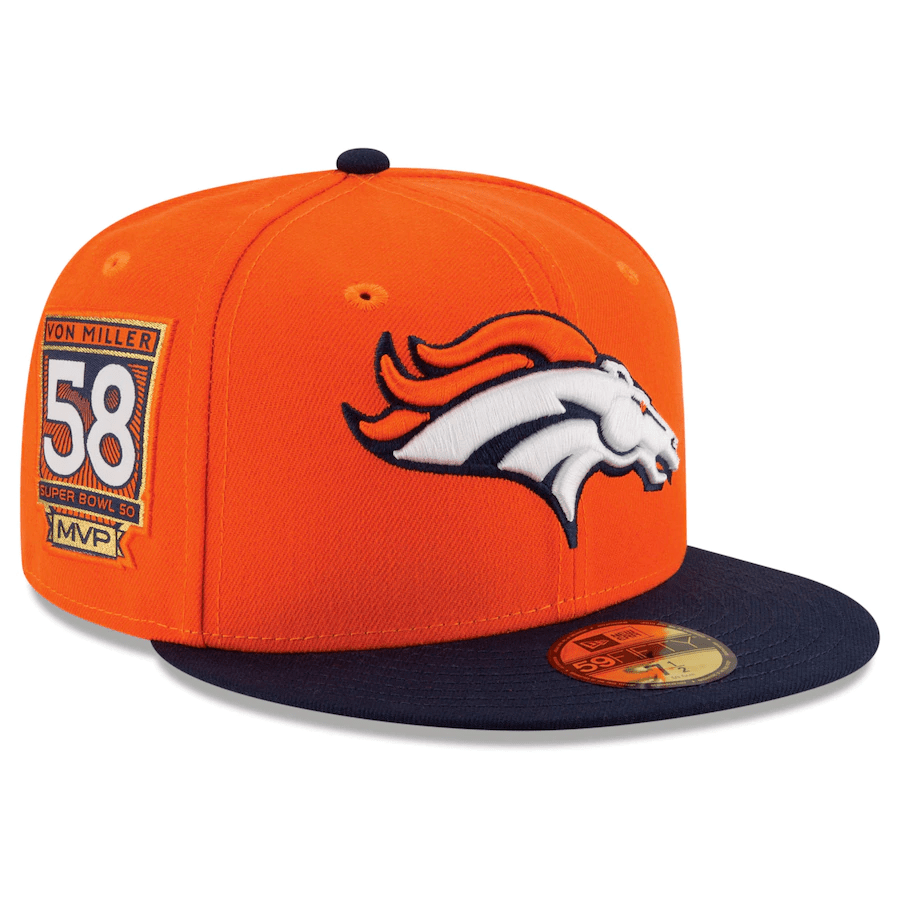 New Era Von Miller Denver Broncos Super Bowl 50 MVP 59FIFTY Fitted Hat