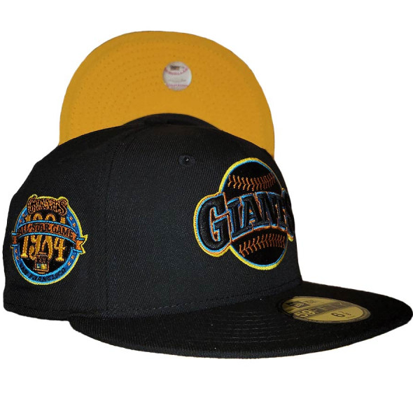 New Era San Francisco Giants "Maui Wowie" Black/Yellow 1984 All-Star Game 59FIFTY Fitted Hat