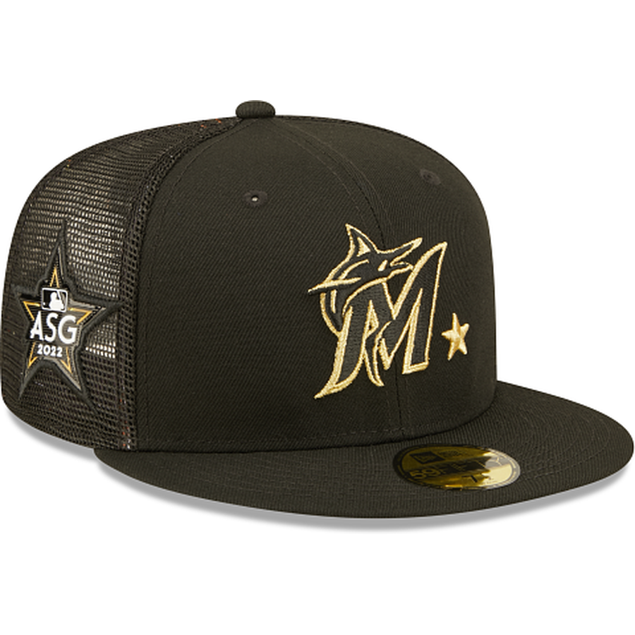 New Era  Miami Marlins 2022 All-Star Game Black/Gold 59FIFTY Fitted Hat