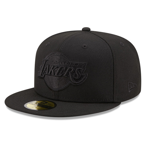 New Era Los Angeles Lakers Black on Black 59FIFTY Fitted Hat