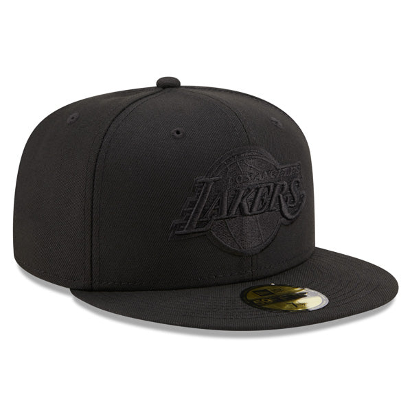 New Era Los Angeles Lakers Black on Black 59FIFTY Fitted Hat