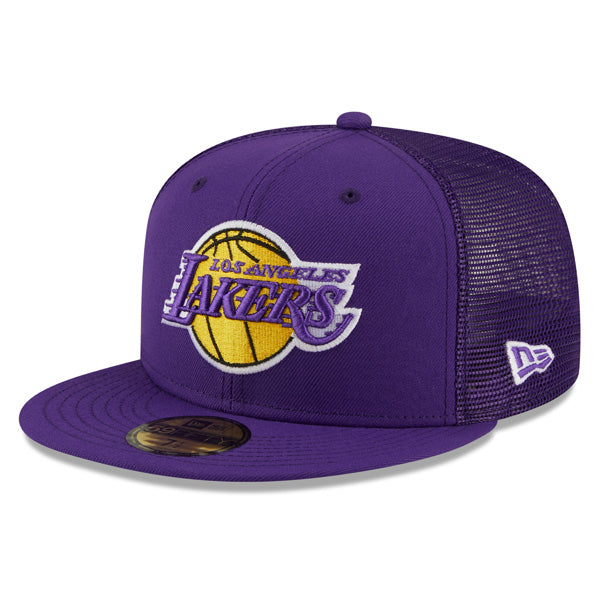 New Era Los Angeles Lakers Purple Classic Trucker Mesh 59FIFTY Fitted Hat