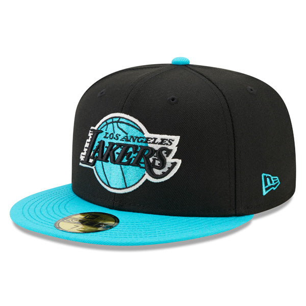 New Era Los Angeles Lakers Black/Vice Blue 59FIFTY Fitted Hat