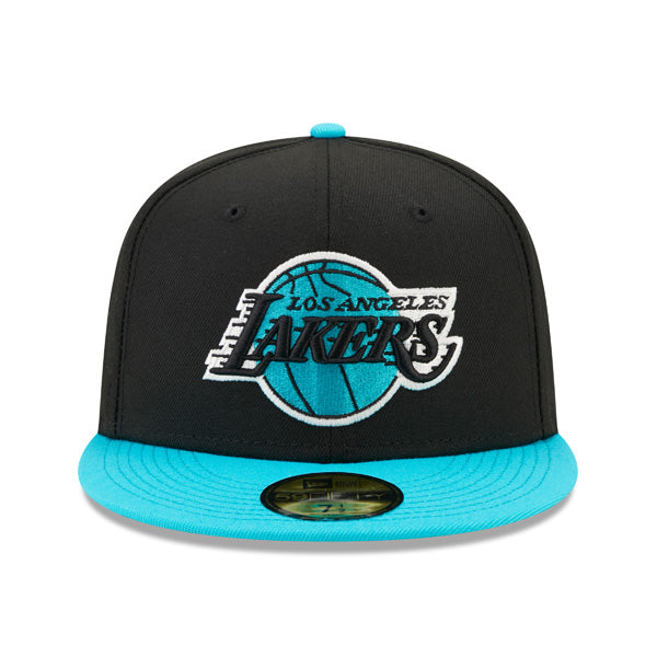 New Era Los Angeles Lakers Black/Vice Blue 59FIFTY Fitted Hat