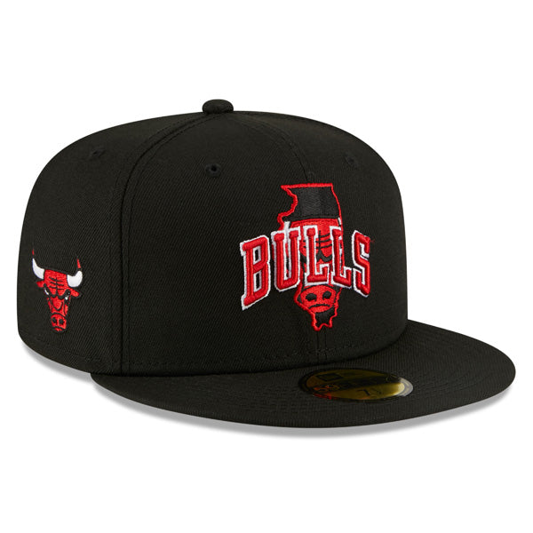 New Era Chicago Bulls Local II Black / Red 59FIFTY Fitted Hat