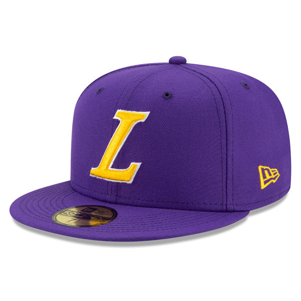 New Era Los Angeles Lakers Purple Ligature 59FIFTY Fitted Hat