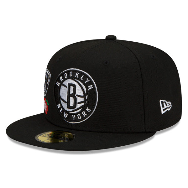 New Era Brooklyn Nets Black Cluster Grey Undervisor 59FIFTY Fitted Hat