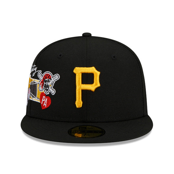New Era Pittsburgh Pirates Black/Yellow  Cluster Grey Undervisor 59FIFTY Fitted Hat