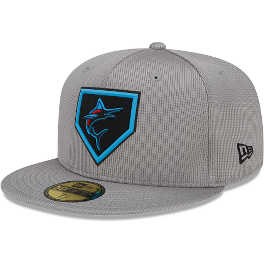 New Era Miami Marlins Gray Clubhouse 2022 59FIFTY Fitted Hat