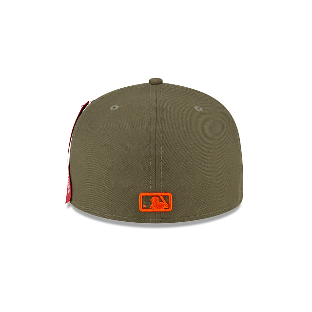 New Era Alpha Industries X Texas Rangers Green 59FIFTY Fitted Hat