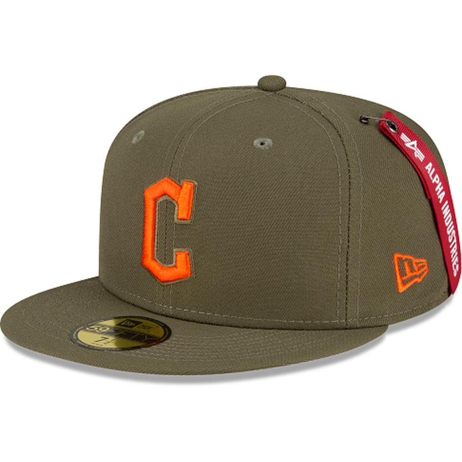 New Era Alpha Industries X Cleveland Guardians Green 59FIFTY Fitted Hat