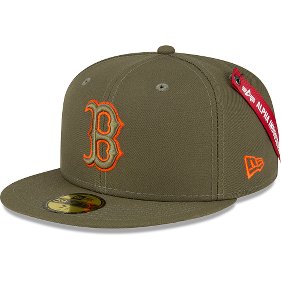 New Era Alpha Industries X Boston Red Sox Green 59FIFTY Fitted Hat