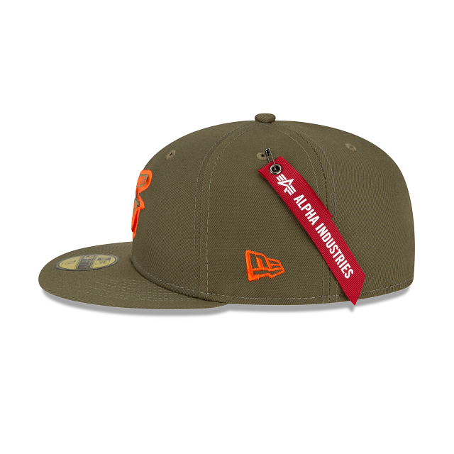 New Era Alpha Industries X Baltimore Orioles Green 59FIFTY Fitted Hat