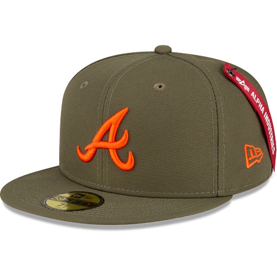 New Era Alpha Industries X Atlanta Braves Green 59FIFTY Fitted Hat