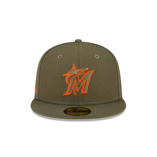 New Era Alpha Industries X Miami Marlins Green 59FIFTY Fitted Hat