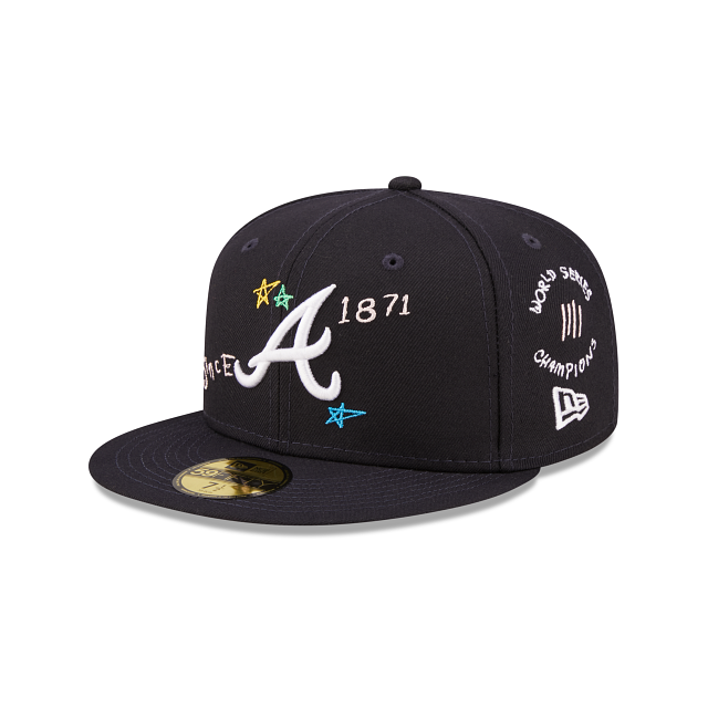 New Era  Atlanta Braves Scribble Collection 2022 59FIFTY Fitted Hat