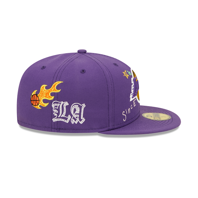 New Era  Los Angeles Lakers Scribble Collection 2022 59FIFTY Fitted Hat