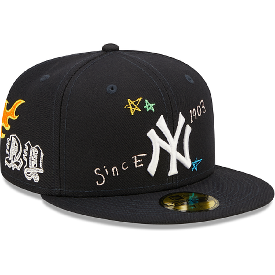 Yankees Scribble 59FIFTY Fitted Navy Hat
