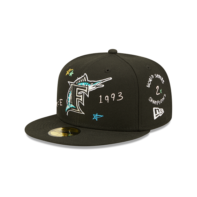 New Era Florida Marlins Scribble Collection 2022 59FIFTY Fitted Hat