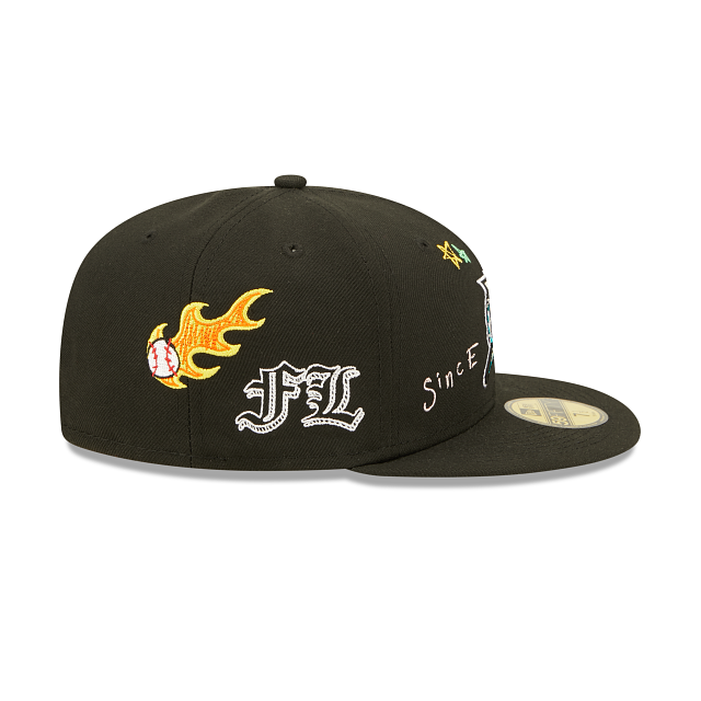 New Era Florida Marlins Scribble Collection 2022 59FIFTY Fitted Hat