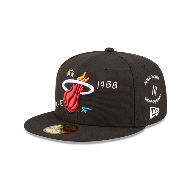 New Era  Miami Heat Scribble Collection 2022 59FIFTY Fitted Hat