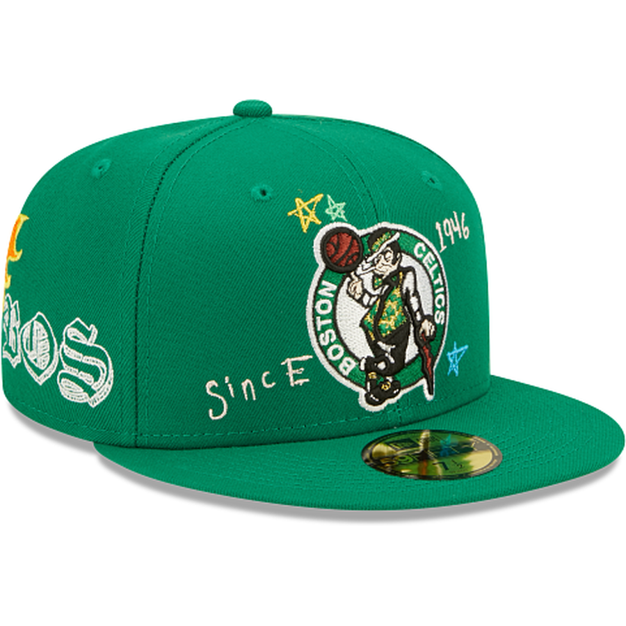 New Era  Boston Celtics Scribble Collection 2022 59FIFTY Fitted Hat