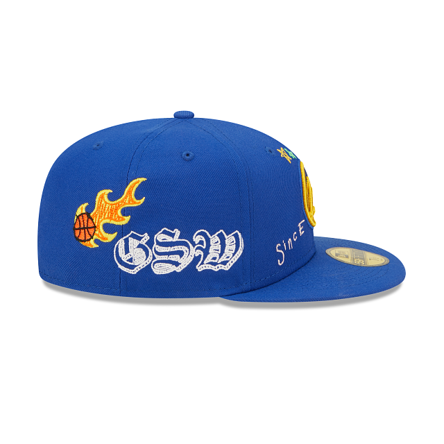 New Era  Golden State Warriors Scribble Collection 2022 59FIFTY Fitted Hat