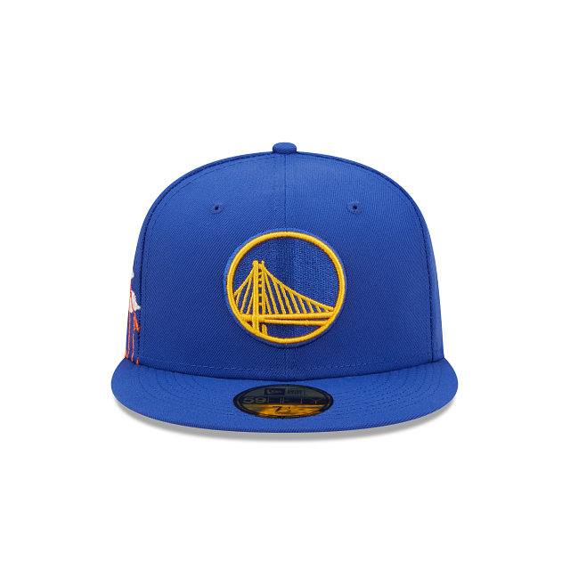 Youth Gold/Royal Golden State Warriors Santa Cruz Tie-Dye Snapback Hat