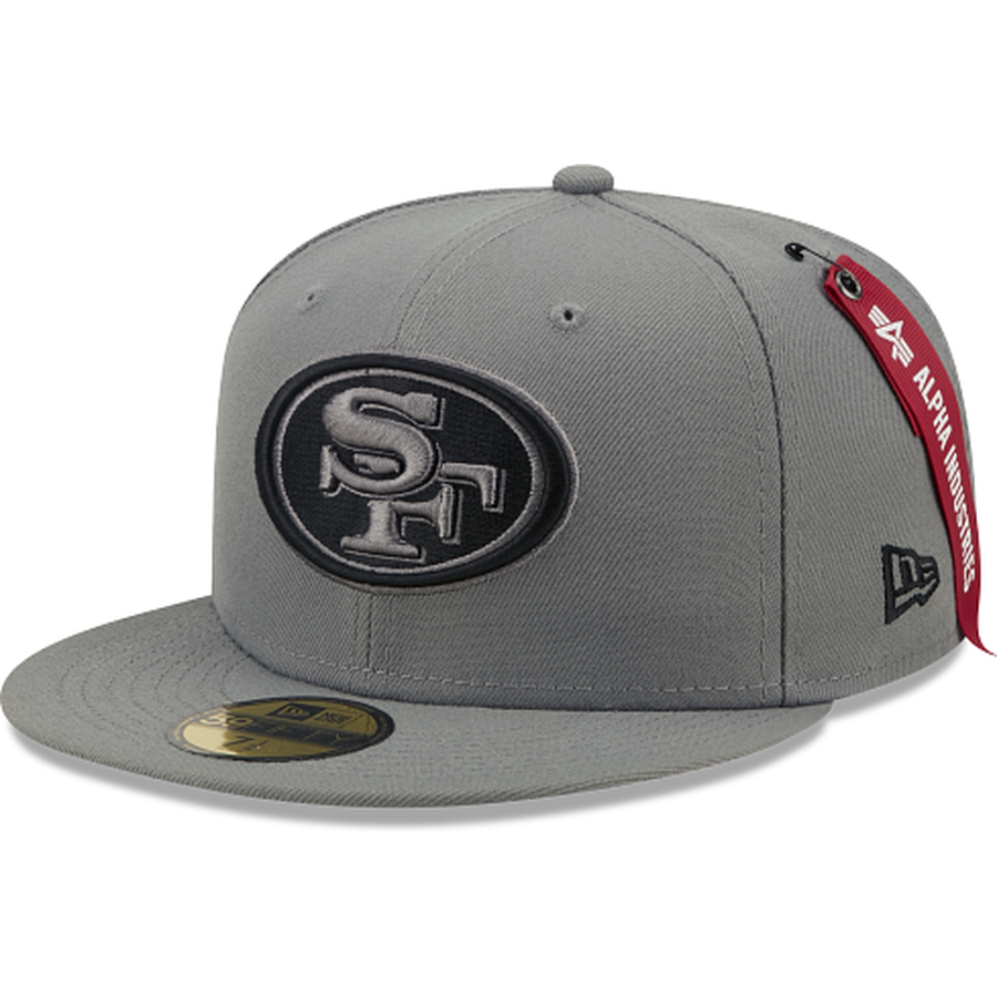 New Era Alpha Industries X San Francisco 49ers Gray 2022 59FIFTY Fitted Hat