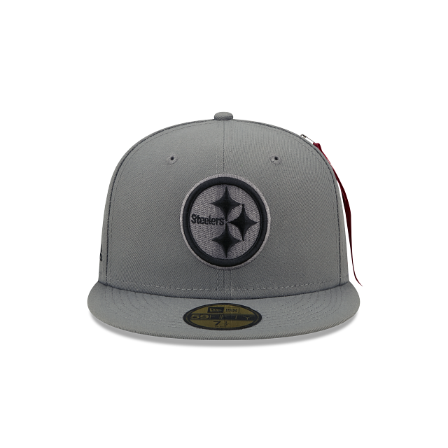 New Era Alpha Industries X Pittsburgh Steelers Gray 2022 59FIFTY Fitted Hat