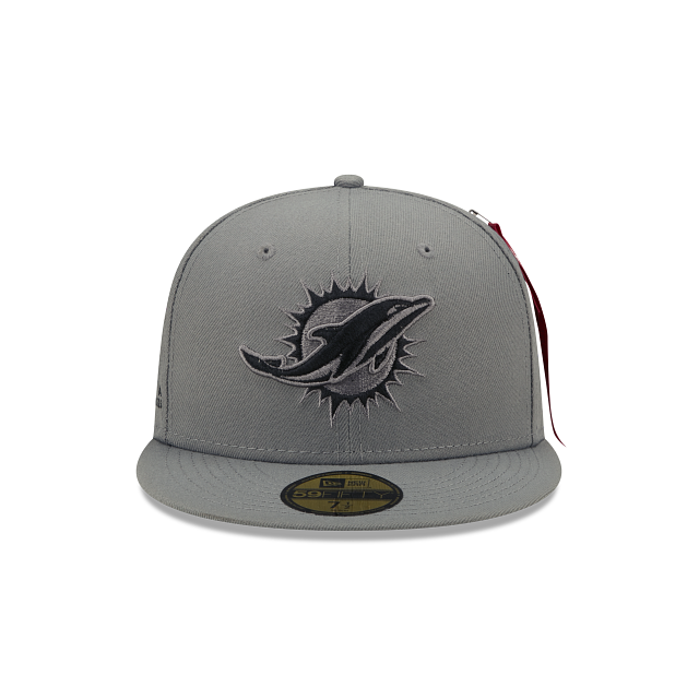 New Era Alpha Industries X Miami Dolphins Gray 2022 59FIFTY Fitted Hat