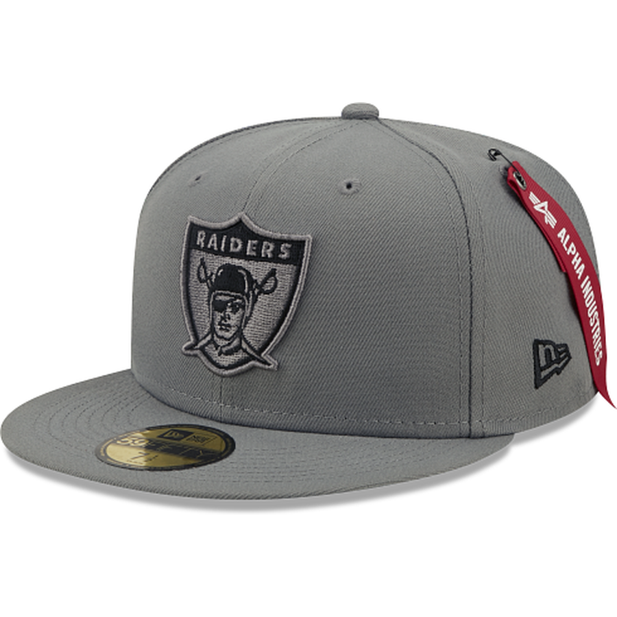 New Era Alpha Industries X Las Vegas Raiders Gray 2022 59FIFTY Fitted Hat