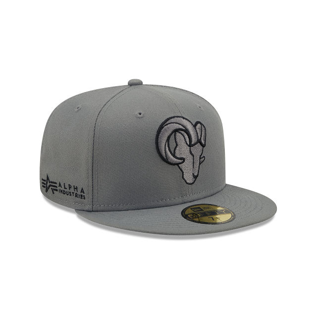 New Era Alpha Industries X Los Angeles Rams Gray 2022 59FIFTY Fitted Hat