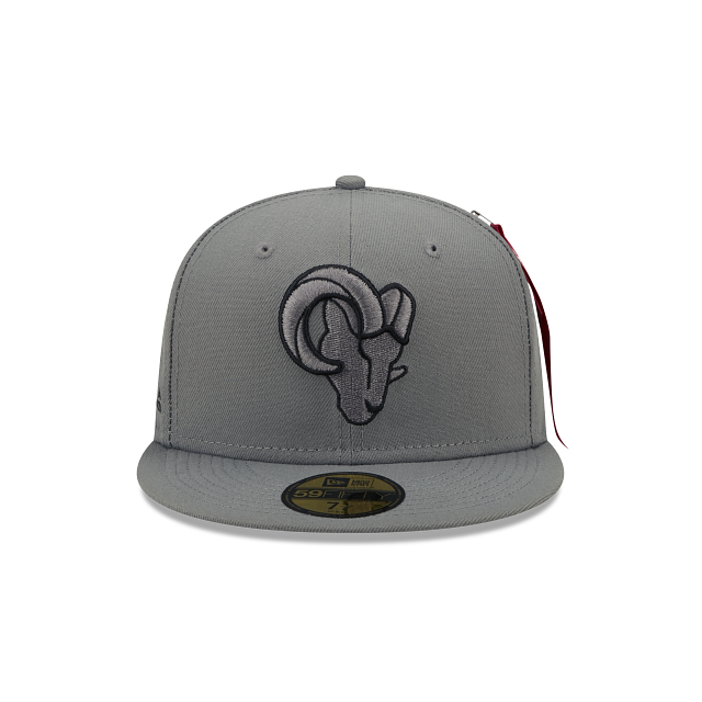 New Era Alpha Industries X Los Angeles Rams Gray 2022 59FIFTY Fitted Hat