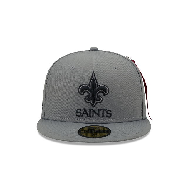 New Era Alpha Industries X New Orleans Saints Gray 2022 59FIFTY Fitted Hat
