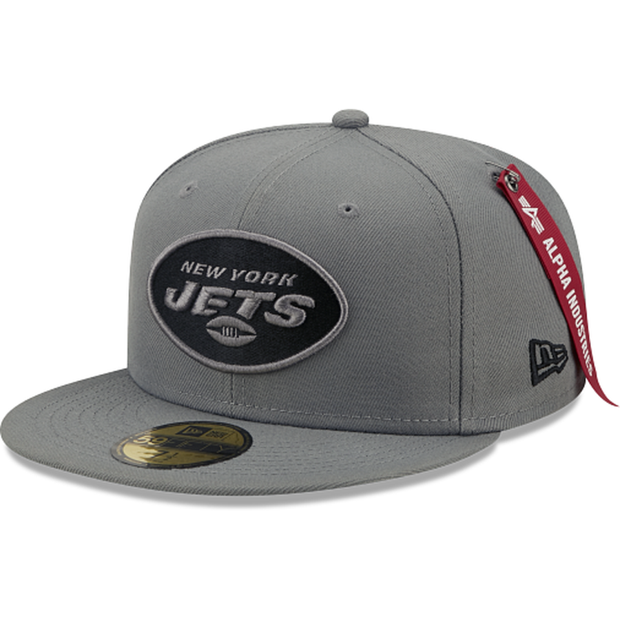 New Era Alpha Industries X New York Jets Gray 2022 59FIFTY Fitted Hat