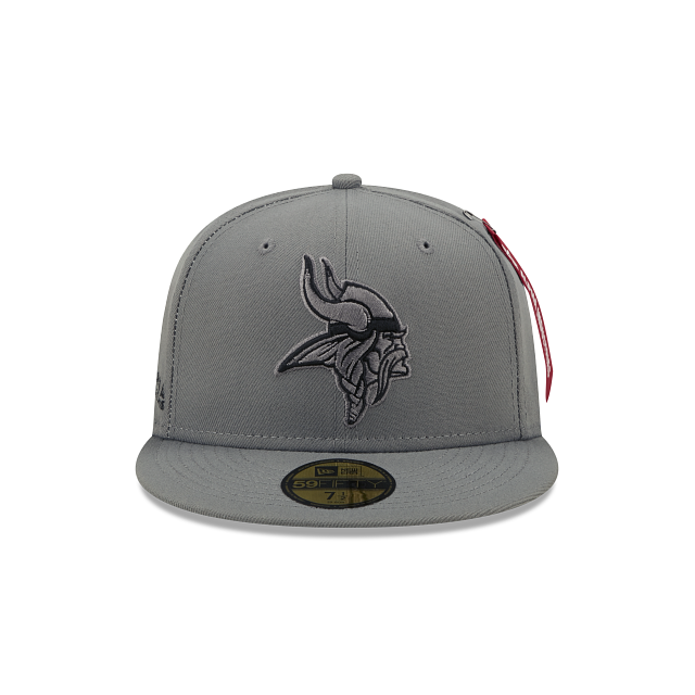 New Era Alpha Industries X Minnesota Vikings Gray 2022 59FIFTY Fitted Hat
