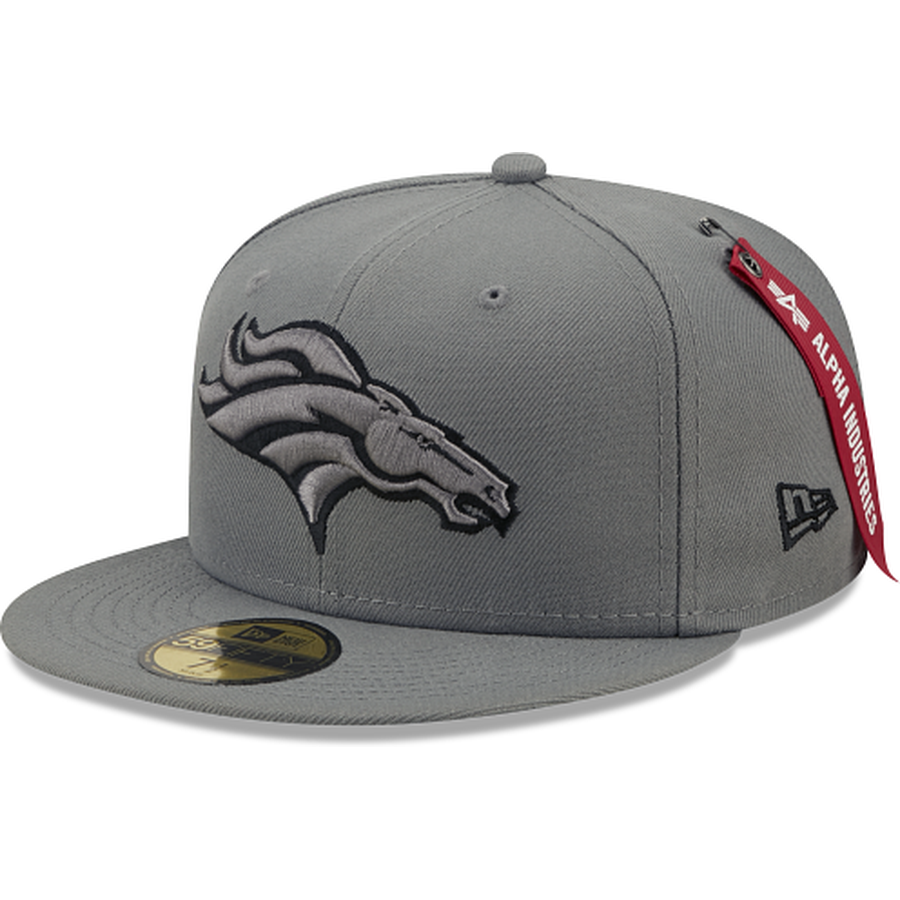 New Era Alpha Industries X Denver Broncos Gray 2022 59FIFTY Fitted Hat