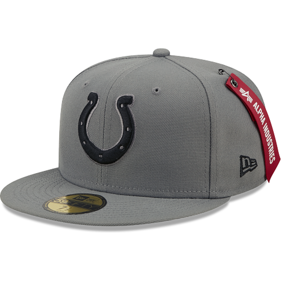 New Era Alpha Industries X Indianapolis Colts Gray 2022 59FIFTY Fitted Hat