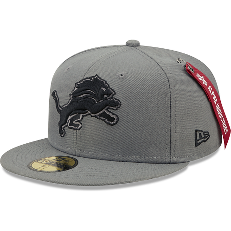 New Era Alpha Industries X Detroit Lions Gray 2022 59FIFTY Fitted Hat