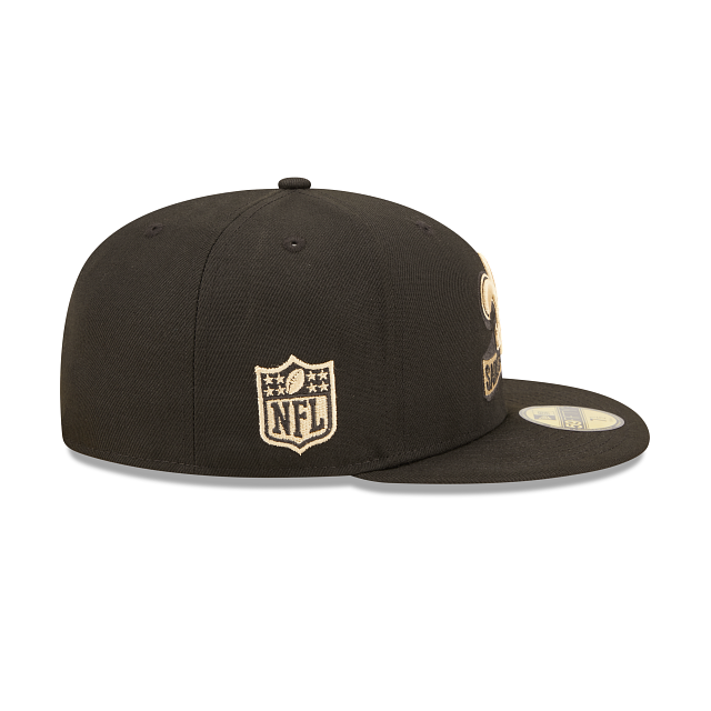 New Era New Orleans Saints 2022 Sideline Black 59FIFTY Fitted Hat