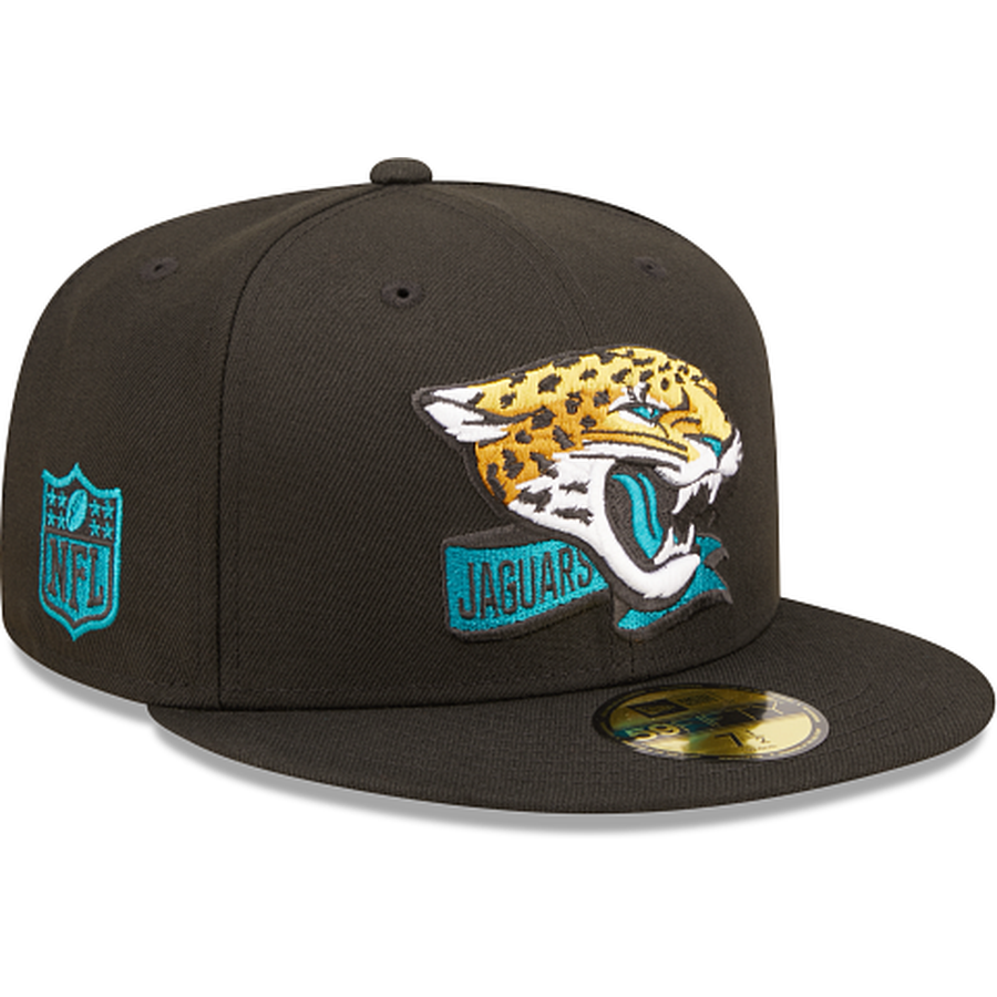 New Era Jacksonville Jaguars 2022 Sideline Black 59FIFTY Fitted Hat