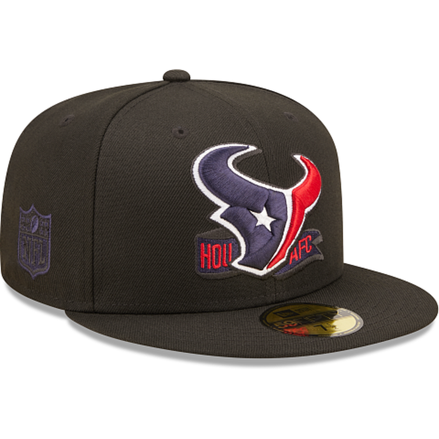 New Era Houston Texans 2022 Sideline Black 59FIFTY Fitted Hat