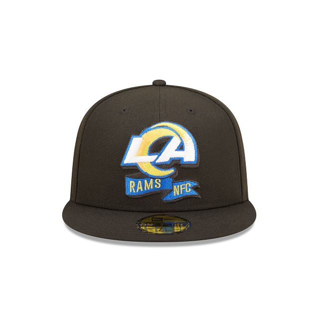 New Era Los Angeles Rams 2022 Sideline Black 59FIFTY Fitted Hat