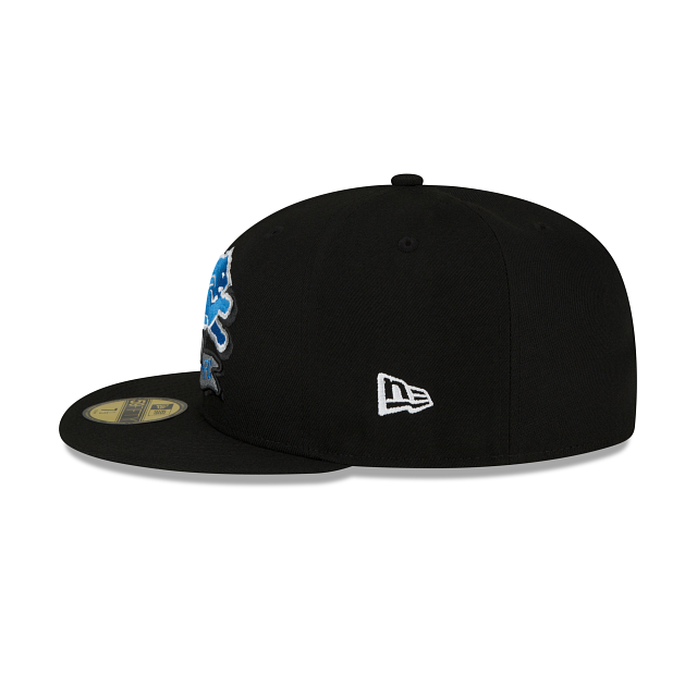 New Era Detroit Lions 2022 Sideline Black 59FIFTY Fitted Hat